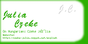 julia czeke business card